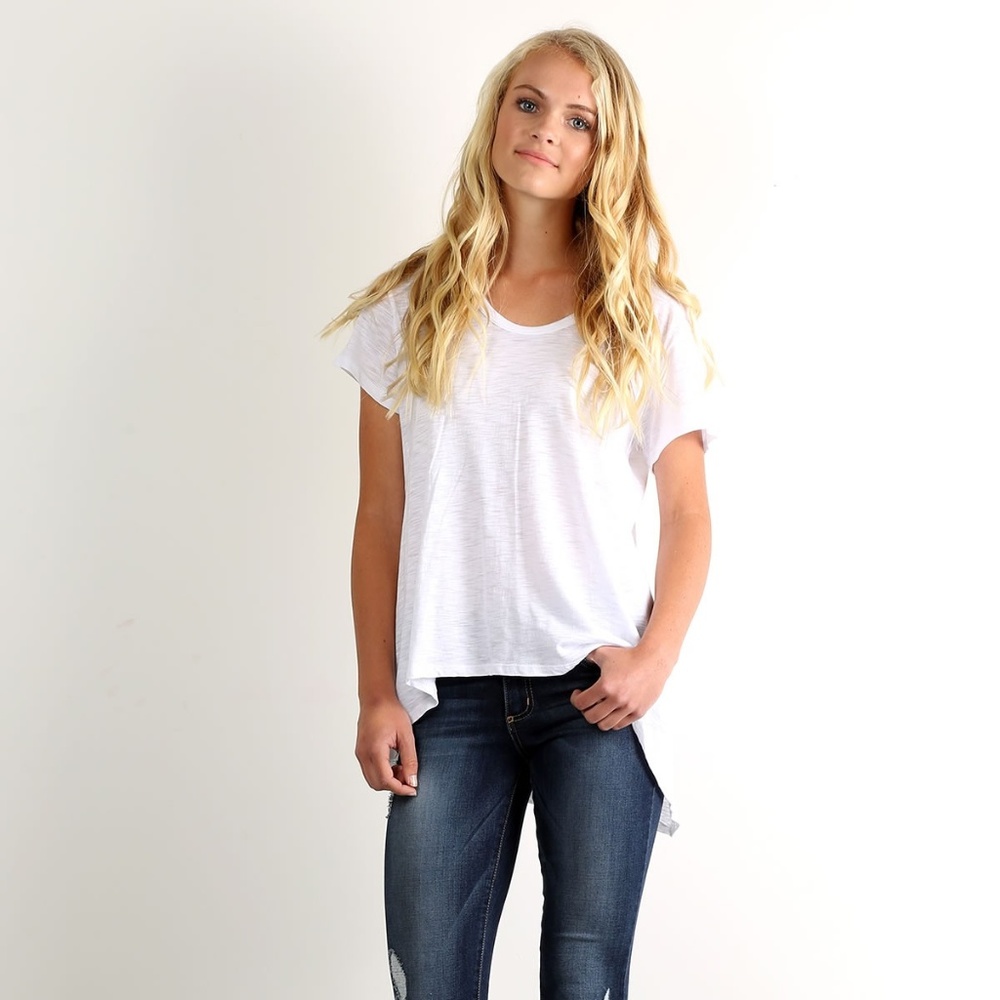 White Burnout Tee